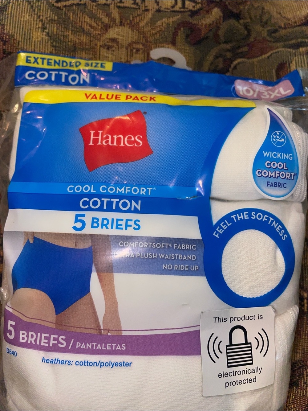Hanes White Cotton 5-Pack Briefs - Cool Comfort
